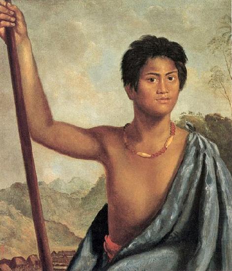 Robert Dampier 'Karaikapa, a Native of the Sandwich Islands' china oil painting image